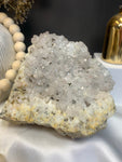 Clear quartz with pyrite