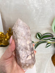 Flower Agate Amethyst Point