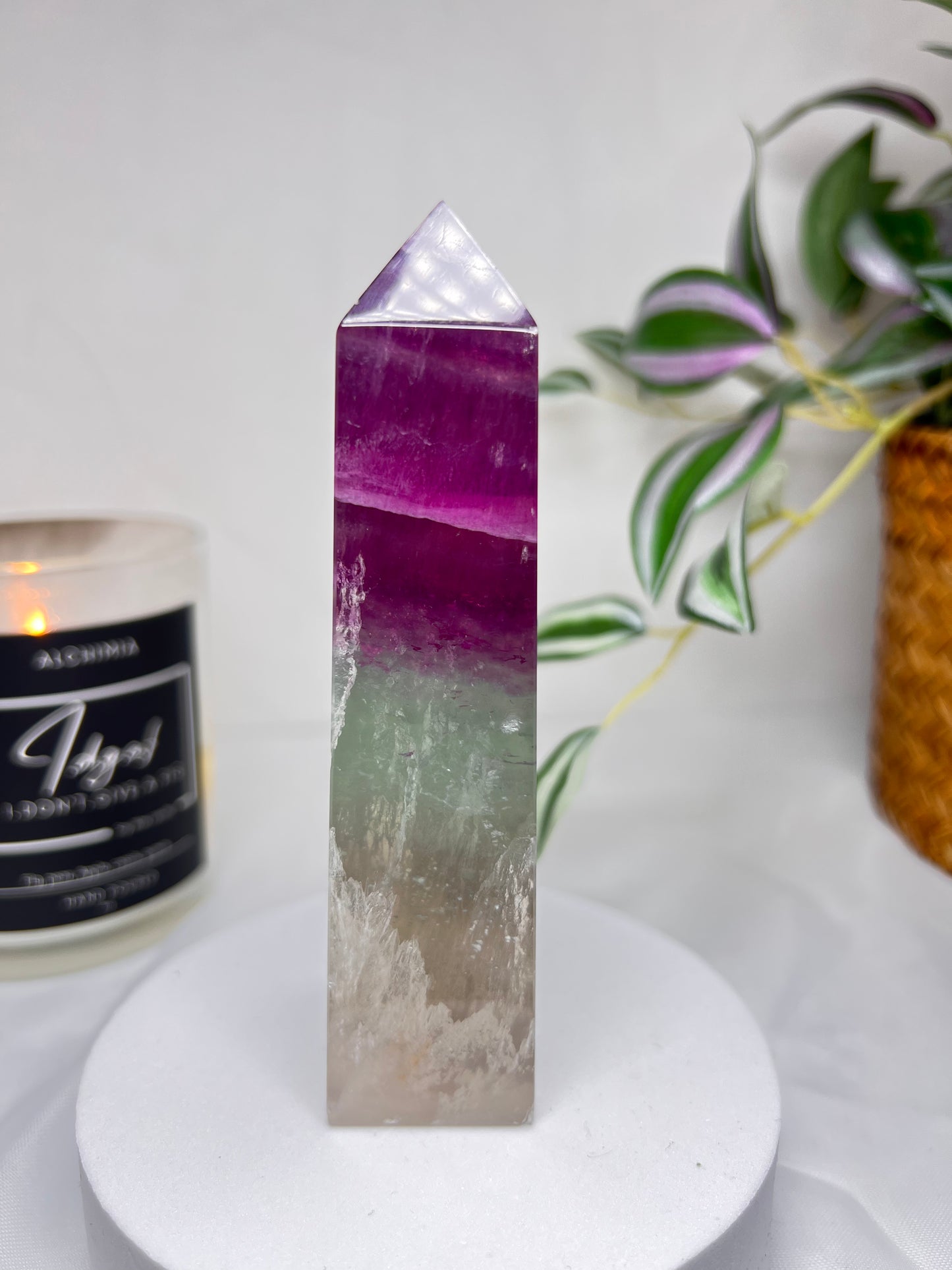 Watermelon Fluorite Tower