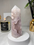 Amethyst Flower Agate Point