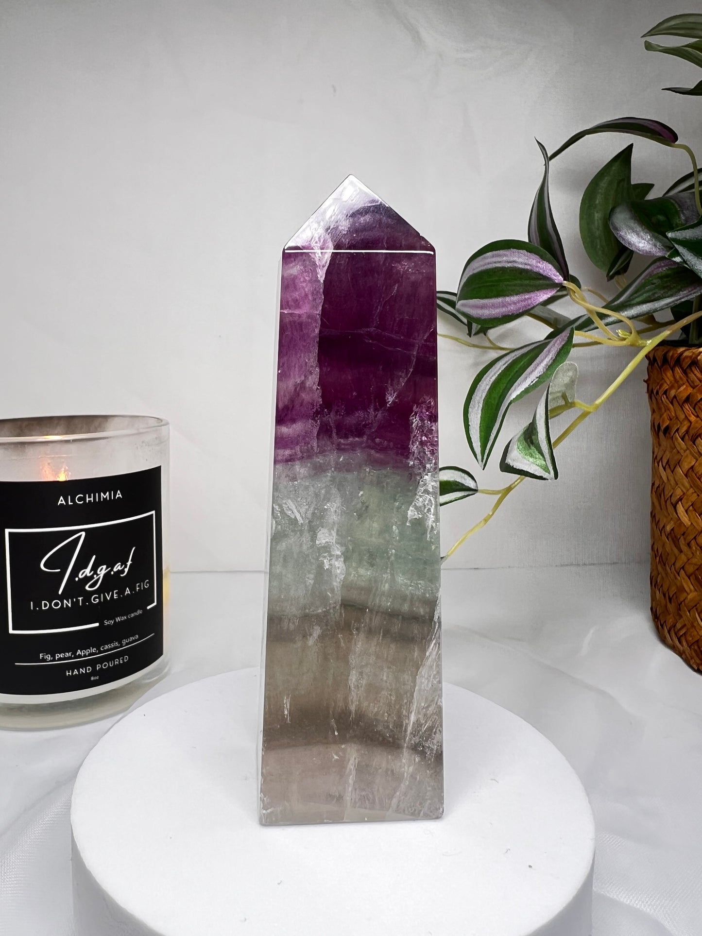 Watermelon Fluorite Tower