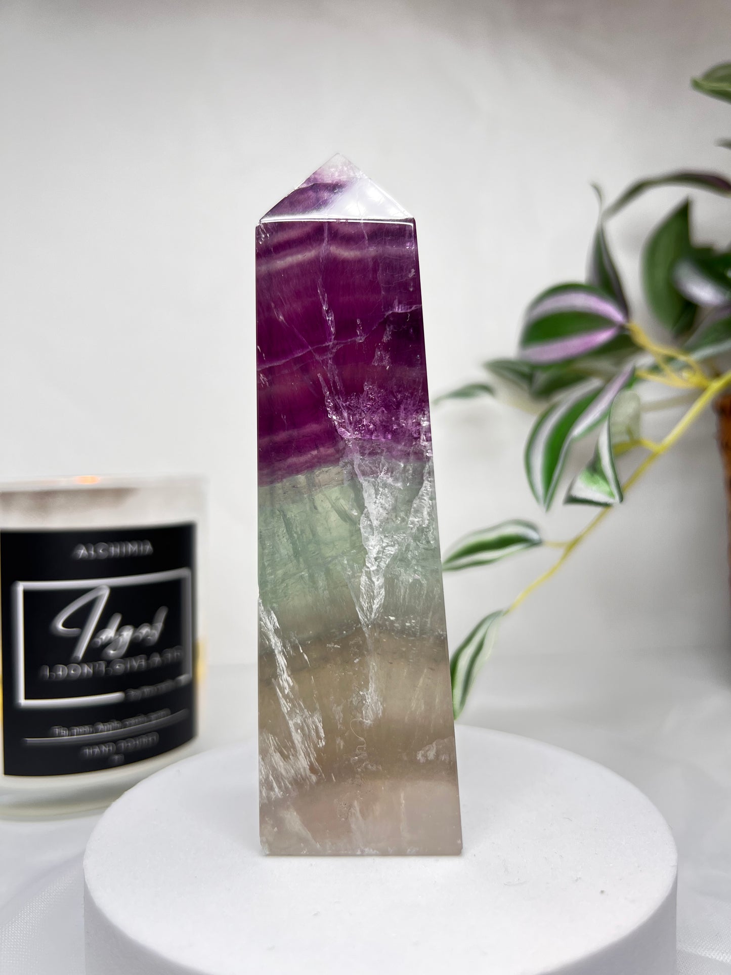 Watermelon Fluorite Tower