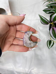 Pink Amethyst Moon Pendant