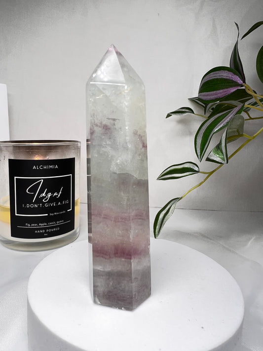 Watermelon Fluorite Tower