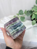 XL Druzy Fluorite Cube