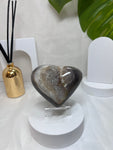 Amethyst Agate Heart with Sugar Druzy