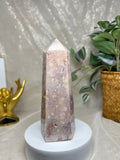 Flower Agate Amethyst Point