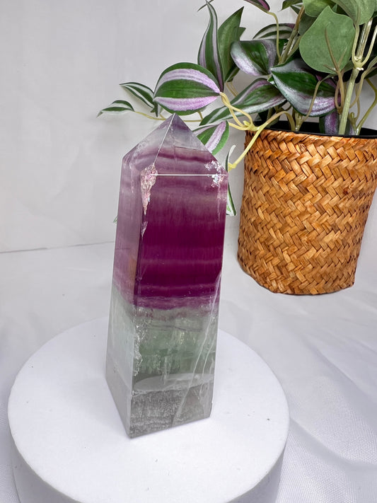 Watermelon Fluorite Tower