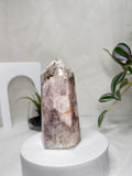 Flower Agate Amethyst Point