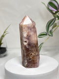 Flower Agate Amethyst Point