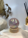 Rose aura quartz sphere
