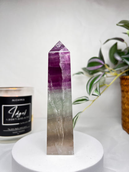 Watermelon Fluorite Tower