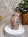 Flower Agate Amethyst Point