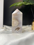 Flower agate tower 4”