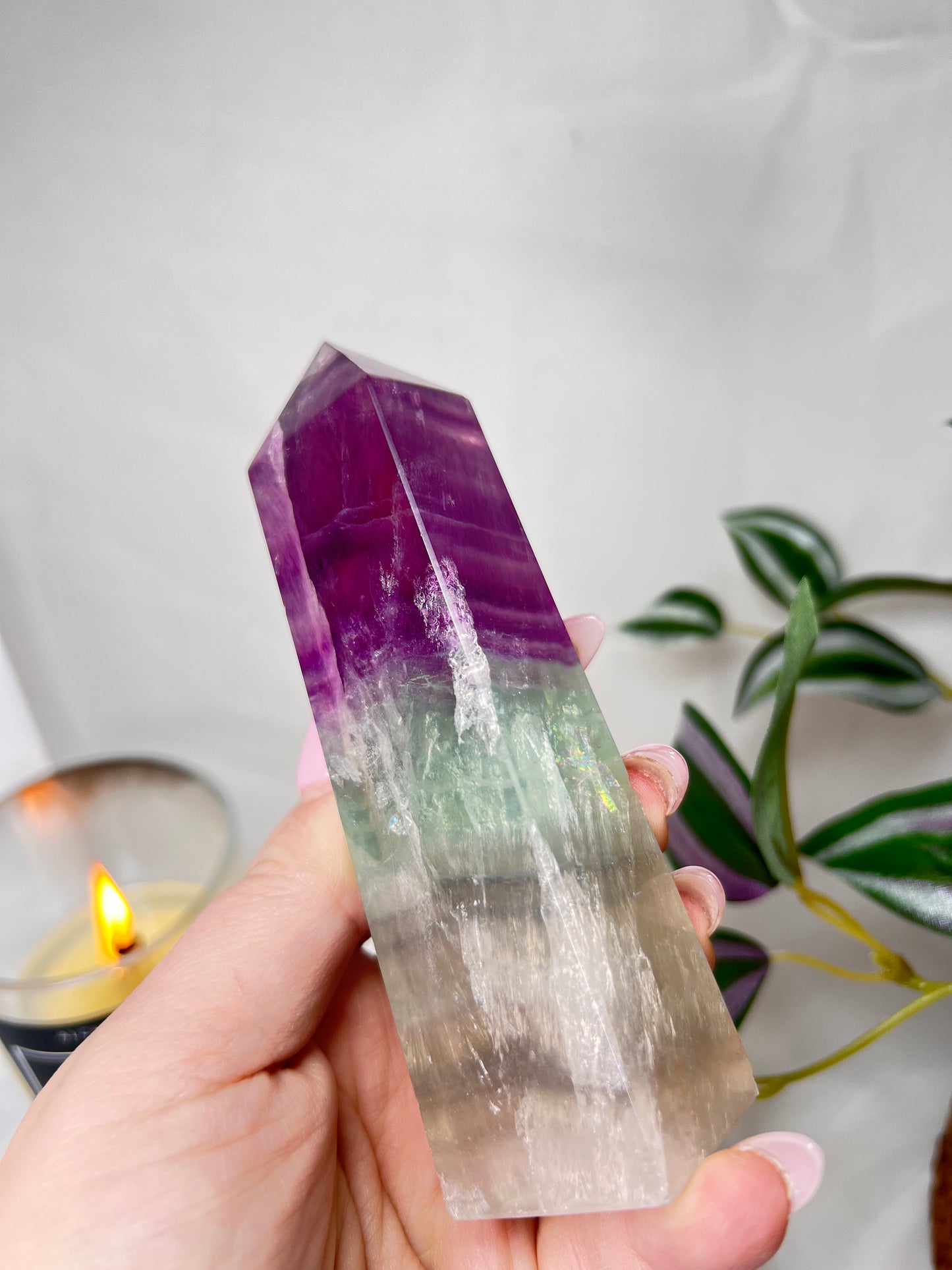 Watermelon Fluorite Tower