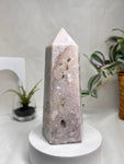Flower Agate Amethyst Point