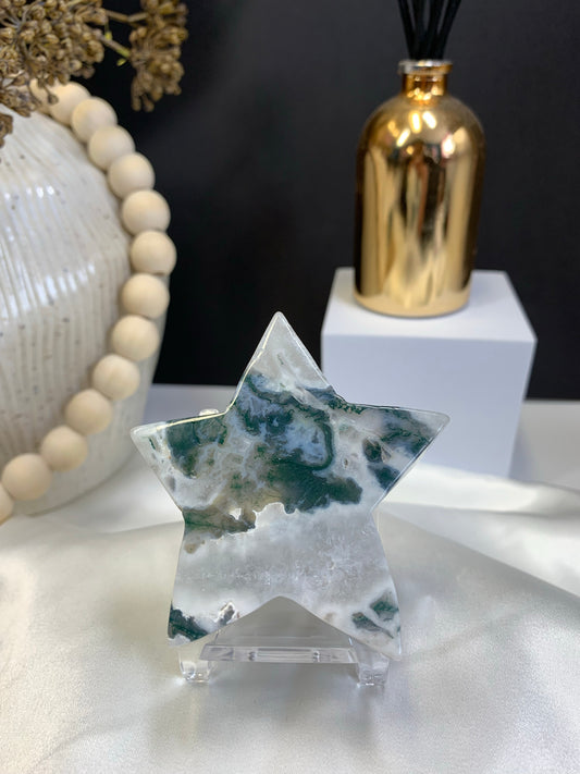 Moss agate star