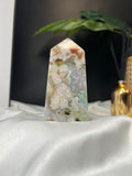 Flower agate tower 4”