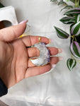 Pink Amethyst Moon Pendant