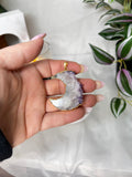 Pink Amethyst Moon Pendant