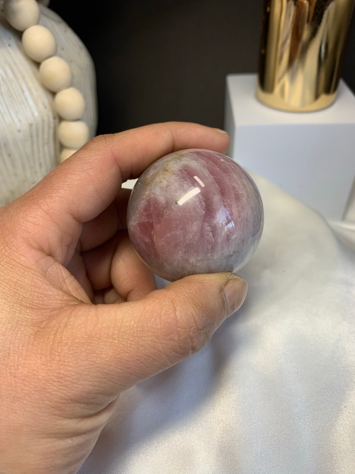 Purple rose quartz spheres *RARE*